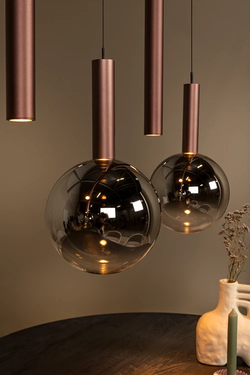 Lucide JASMINE - Suspension - LED Dim. - CCT - 7x4W 2200K/3300K - Cuivre | Premium - ambiance 2